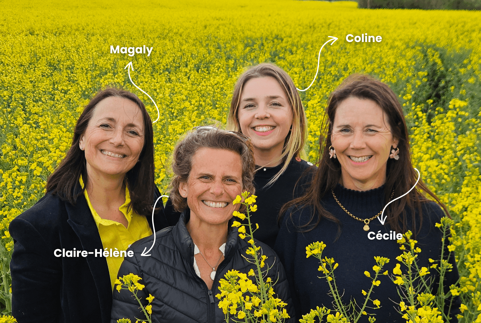 Photo du collectif Les éclaireuses : Magaly, Coline, Claire-Hélène et Cécile